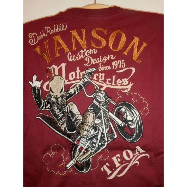 VANSON×CROWS×WORST 武装戦線 コラボ 長袖Tシャツ ロンT デスラビット