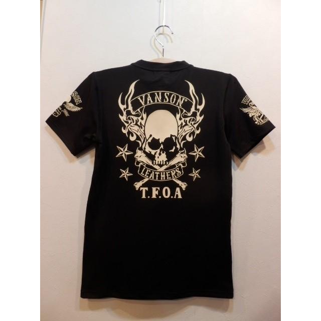 VANSON×CROWS×WORST バンソン 武装戦線 コラボ スカル 髑髏 ドライ半袖 