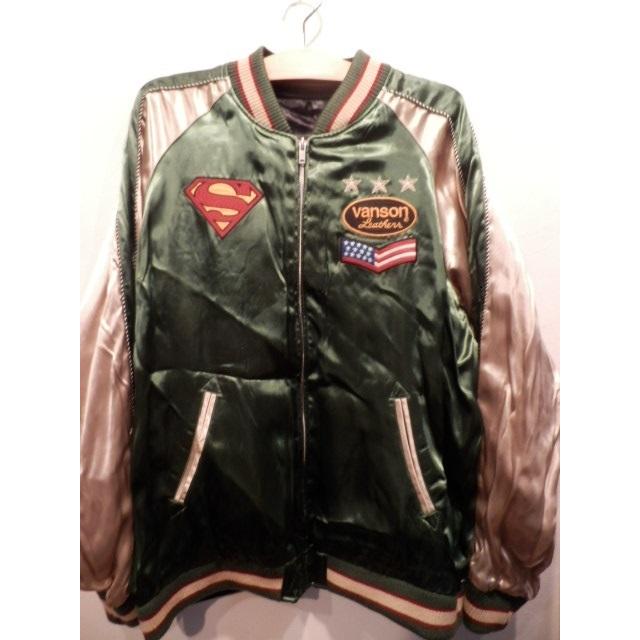 バンソンコラボリバーシブルスカジャンVANSONバットマン スーパーマン