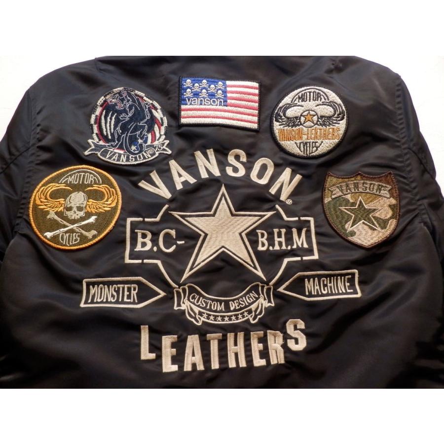 VANSON リバーシブルMA-1 フライトジャケット nvjk-801-black : J.B.