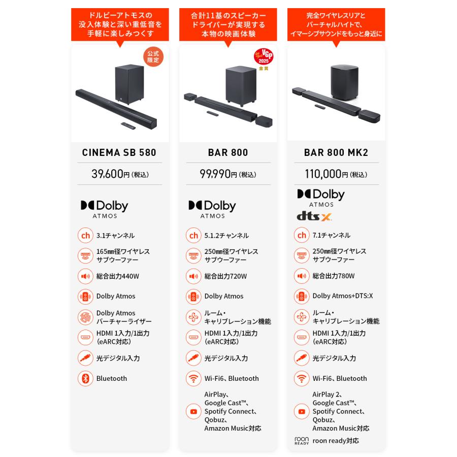 JBL（ジェイビーエル） サウンドバー JBL BAR 800 MK2 公式 Dolby