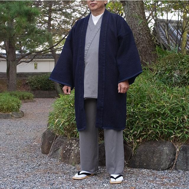 江戸時代 鹿革 火消し 半纏　羽織り 値下げ ジビエ鹿革半纏(見立文覚宗三郎滝行図)｜chelsea / 革職人