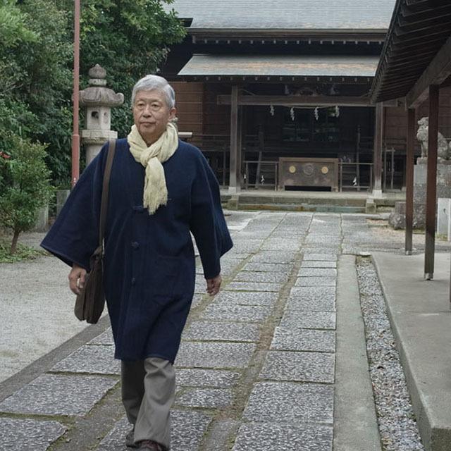 袢纏コート（はんてん） 日本製 メンズ 男性用 武州正藍染 二重