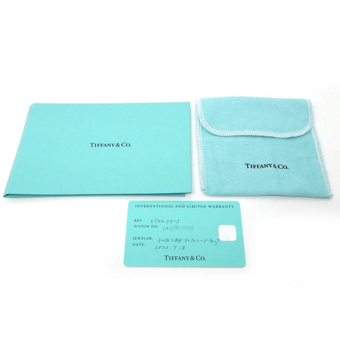 ティファニー Tiffany & Co. 腕時計 メイカーズ 67460413 4ポイント ダイヤインデックス スクエア ギョーシェ シルバー文字盤の画像