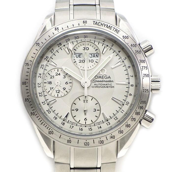 オメガ OMEGA 腕時計 スピードマスター デイデイト 3221.30 シルバー文字盤 クロノグラフ タキメーター スモールセコンド トリプルカレンダー SS 自動巻き 【中古】 OMEGA（オメガ） 腕時計 スピードマスター デイデイト 3221.30
