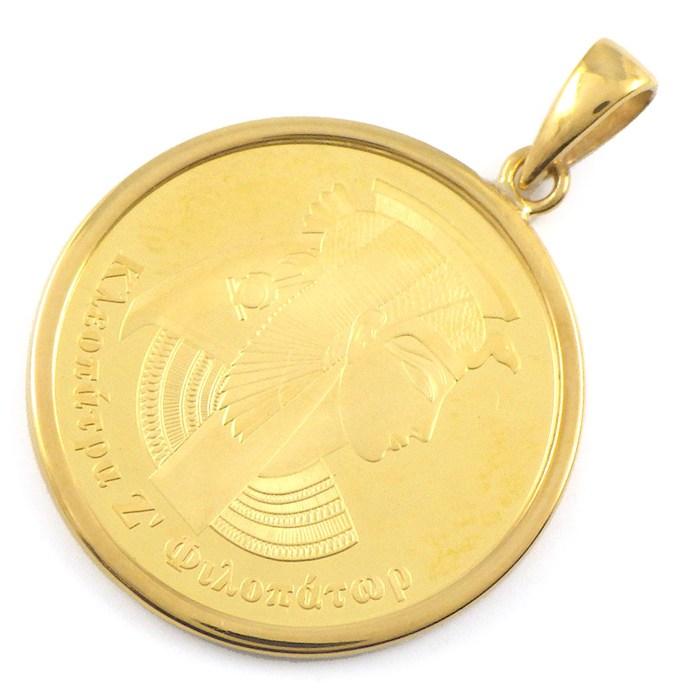 ペンダントトップ クレオパトラ&バステト 1/10oz 2025年 Au999の画像