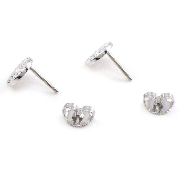 ティファニー Tiffany & Co. ピアス 1837 ロゴ ラウンド サークル 2ポイント ダイヤモンド K18WGの画像