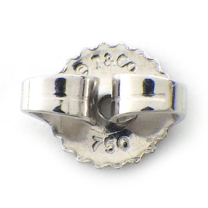 ティファニー Tiffany & Co. ピアス 1837 ロゴ ラウンド サークル 2ポイント ダイヤモンド K18WGの画像