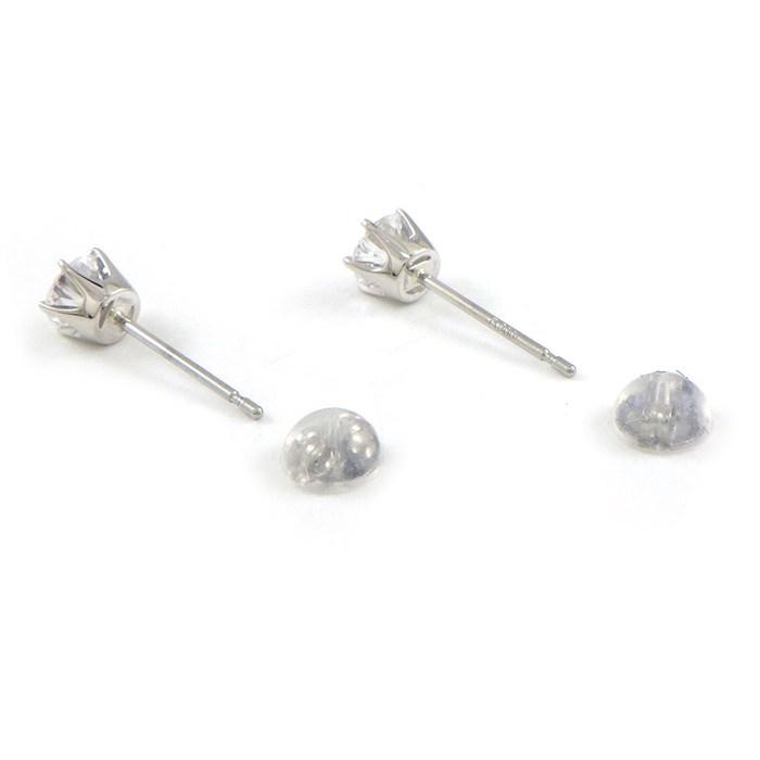 ピアス ソリテール ソリティア スタッド ラウンド ダイヤモンド 0.327ct(D/VVS2/GD) ダイヤモンド 0.346ct(D/VVS2/の画像
