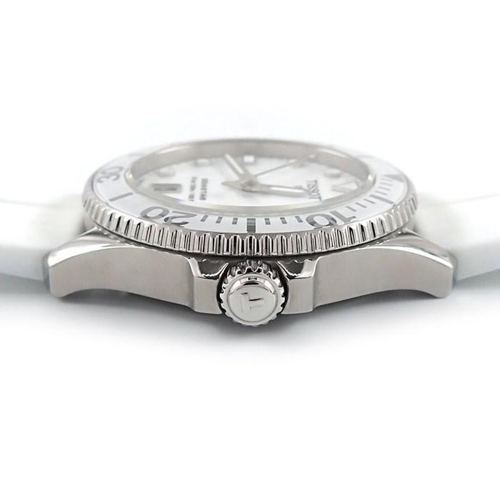 ティソ TISSOT 腕時計 シースター T120.210.11.011.00 ホワイト文字盤 デイト 夜光針・インデックス 回転ベゼル ラバーベルトの画像