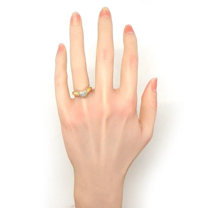 ティファニー Tiffany & Co. リング フレンドシップ ハートモチーフ 6ポイント ダイヤモンド K18YG 11.5号の画像