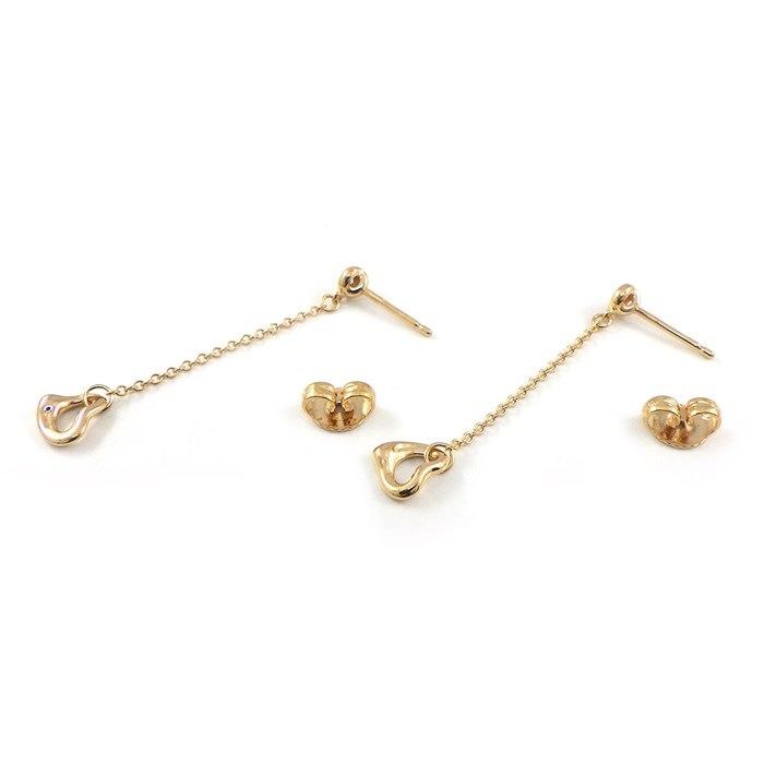 ティファニー Tiffany & Co. ピアス バイザヤード オープンハート スウィング ドロップ ダイヤモンド K18PGの画像