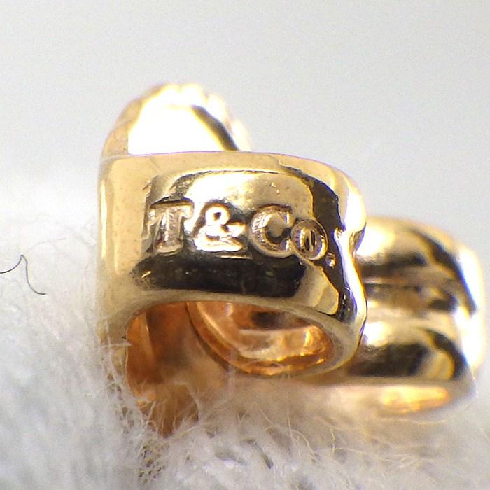 ティファニー Tiffany & Co. ピアス バイザヤード オープンハート スウィング ドロップ ダイヤモンド K18PGの画像