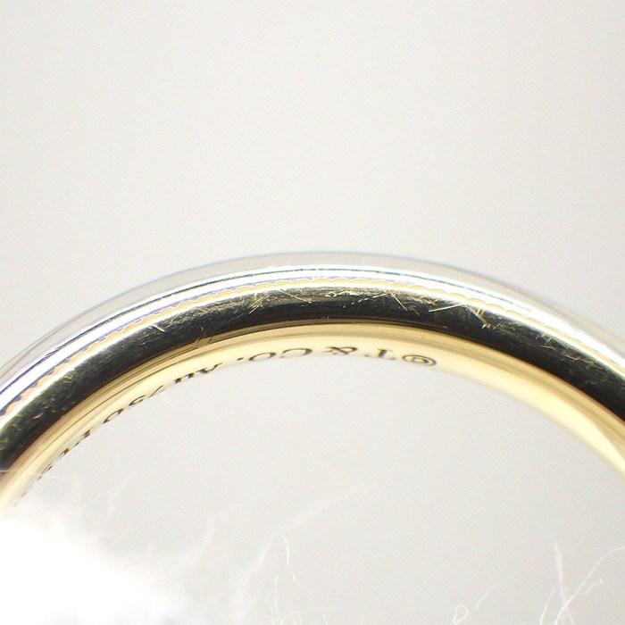 ティファニー Tiffany & Co. リング トゥギャザー ミルグレイン バンド K18YG PT950 14号の画像