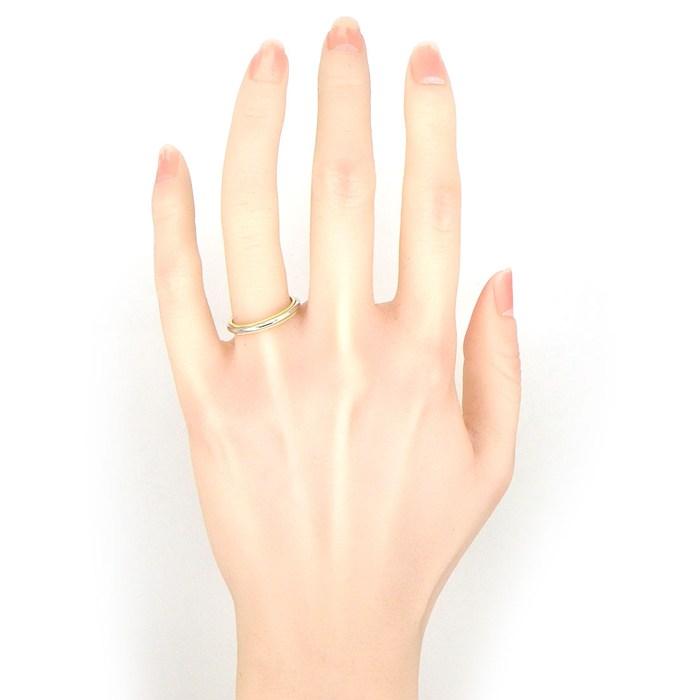 ティファニー Tiffany & Co. リング トゥギャザー ミルグレイン バンド K18YG PT950 14号の画像
