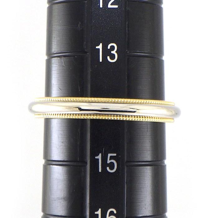 ティファニー Tiffany & Co. リング トゥギャザー ミルグレイン バンド K18YG PT950 14号の画像