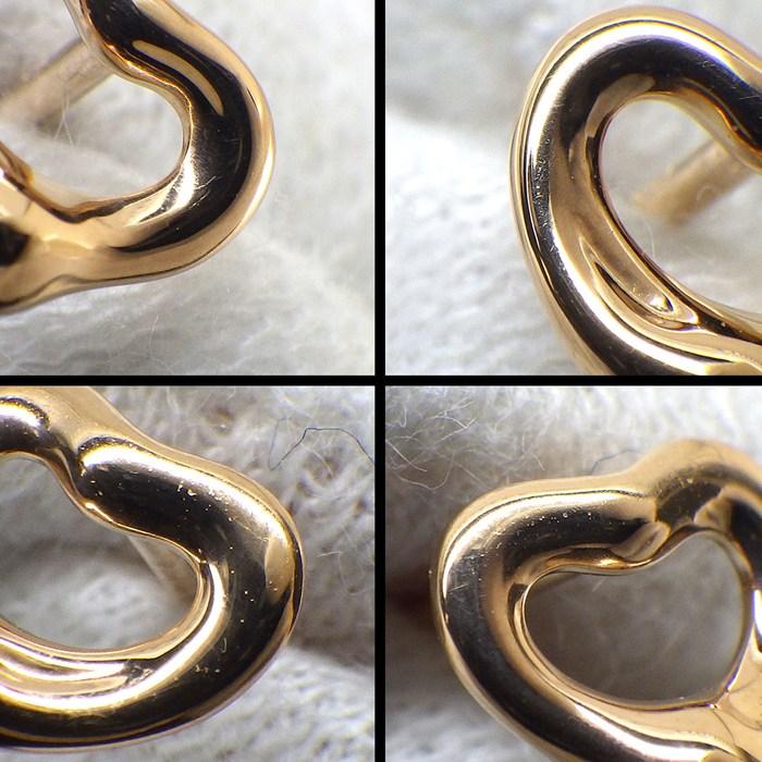 ティファニー Tiffany & Co. ピアス オープンハート ミニ 7mm幅モデル K18PGの画像