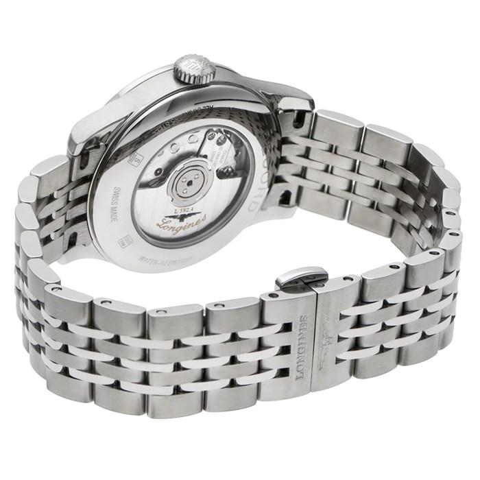 ロンジン Longines 腕時計 レコード L2.321.4.76.6 デイト 裏スケ サンレイ シルバー文字盤 SS 自動巻きの画像