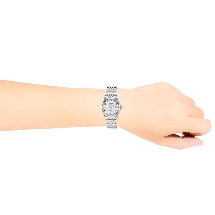 ロンジン Longines 腕時計 レコード L2.321.4.76.6 デイト 裏スケ サンレイ シルバー文字盤 SS 自動巻きの画像