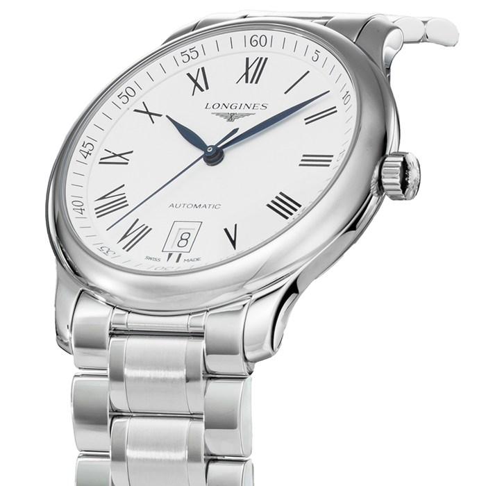 ロンジン Longines 腕時計 マスターコレクション L2.628.4.11.6 デイト 裏スケ ローマンインデックス ホワイト文字盤 SS 自動の画像