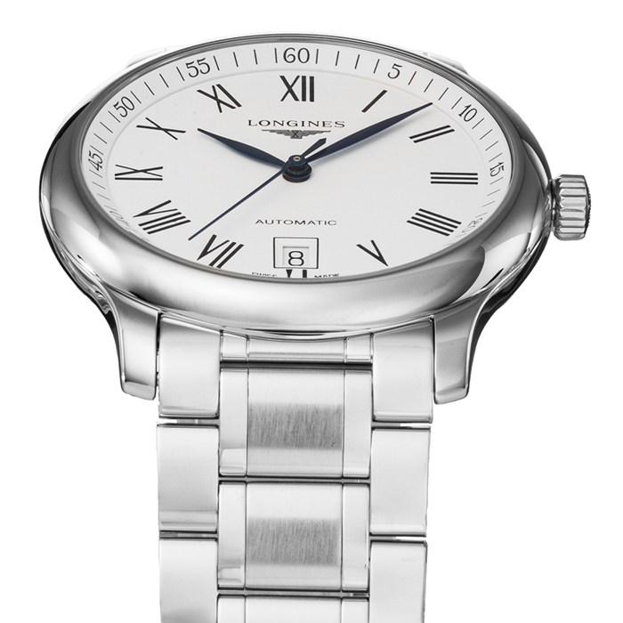ロンジン Longines 腕時計 マスターコレクション L2.628.4.11.6 デイト 裏スケ ローマンインデックス ホワイト文字盤 SS 自動の画像