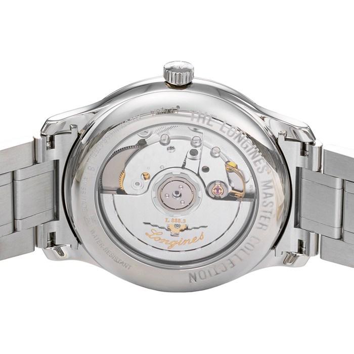 ロンジン Longines 腕時計 マスターコレクション L2.628.4.11.6 デイト 裏スケ ローマンインデックス ホワイト文字盤 SS 自動の画像