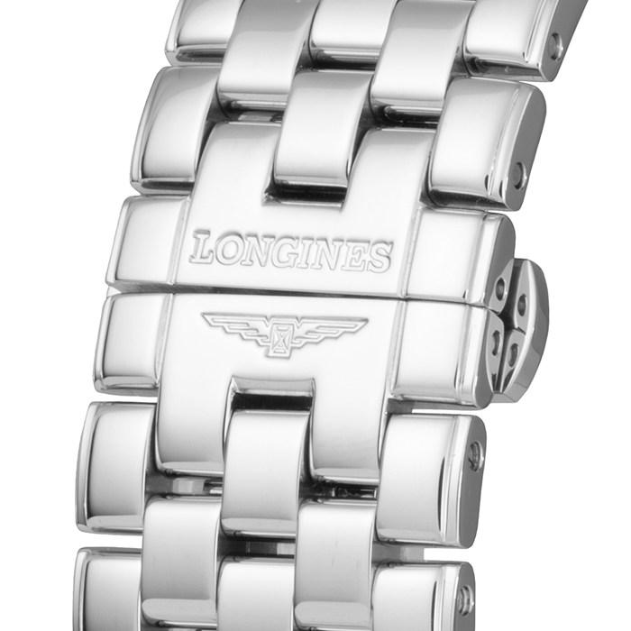ロンジン Longines 腕時計 フラッグシップ L4.899.4.21.6 デイデイト 裏スケ ローマンインデックス ホワイト文字盤 SS 自動巻の画像