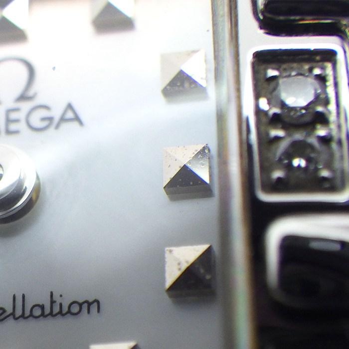 オメガ OMEGA 腕時計 コンステレーション カレ 1535.71 スクエア ホワイトシェル文字盤 ダイヤベゼル SS クオーツアナログの画像