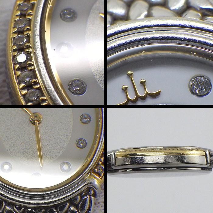 セイコー SEIKO 腕時計 クレドール 5A70-0AT0 ダイヤベゼル 11ポイント ダイヤインデックス オーバル ホワイト文字盤 K18YG Sの画像