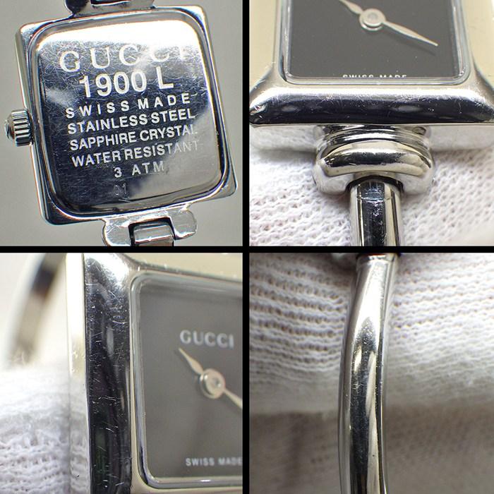 GUCCI（グッチ） 腕時計 バングルウォッチ スクエア 1900L ブラック 