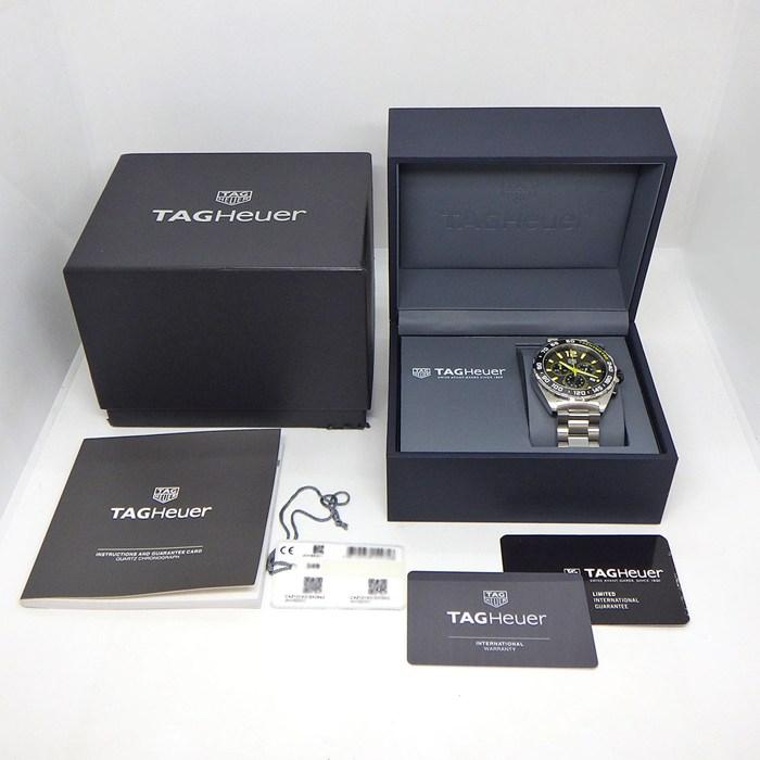 タグ・ホイヤー TAG Heuer 腕時計 フォーミュラ1 クロノグラフ CAZ101AG.BA0842 イエローアクセント デイト タキメーター スの画像