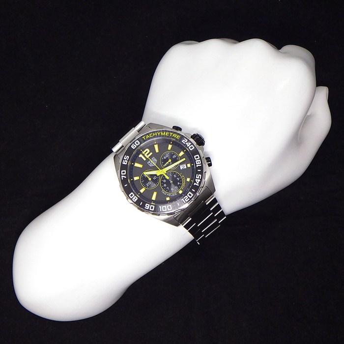 タグ・ホイヤー TAG Heuer 腕時計 フォーミュラ1 クロノグラフ CAZ101AG.BA0842 イエローアクセント デイト タキメーター スの画像