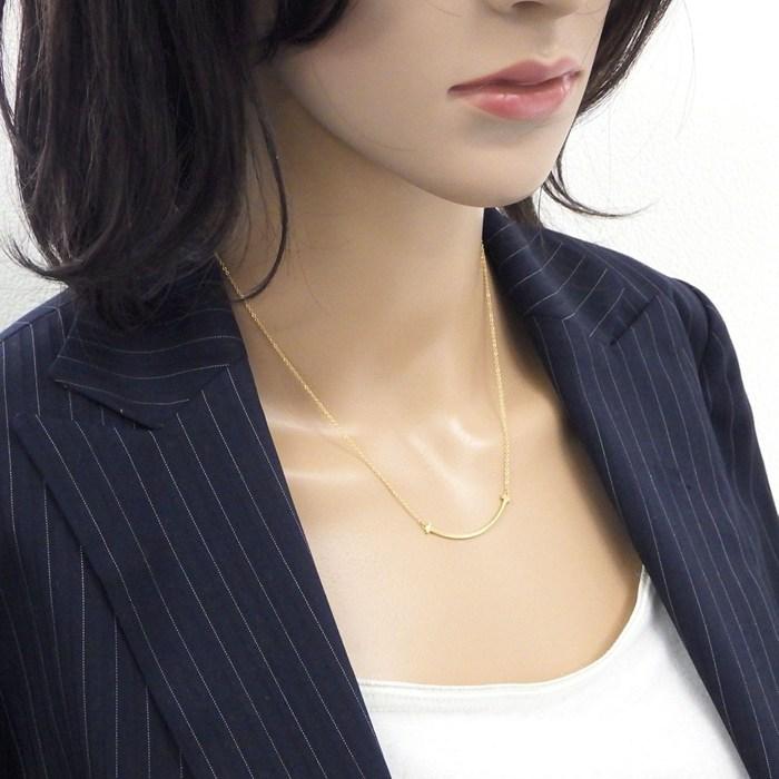 ティファニー Tiffany & Co. ネックレス Tスマイル スモールモデル 60011679 K18YGの画像