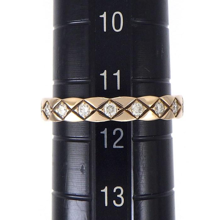 シャネル CHANEL リング ココクラッシュ ミニ J11786 マトラッセ キルティング フルエタニティ 18ポイント ダイヤモンド 計0.37c_5