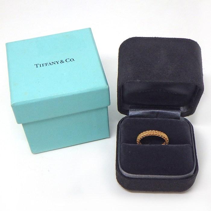 ティファニー Tiffany & Co. リング サマセット メッシュ K18PG 18.5号の画像