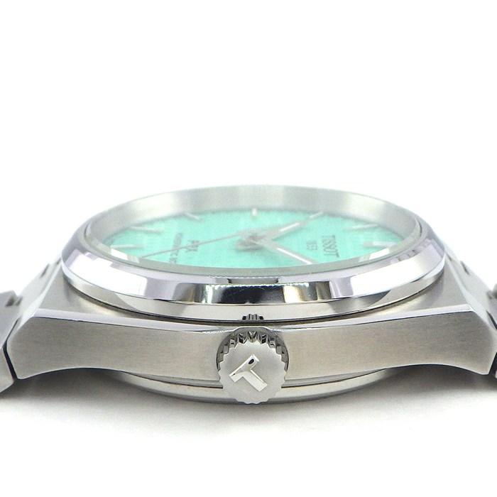 ティソ TISSOT 腕時計 PRX 35mm T137.207.11.091.01 デイト 裏スケ 夜光針 ライトグリーン文字盤 SS 自動巻きの画像