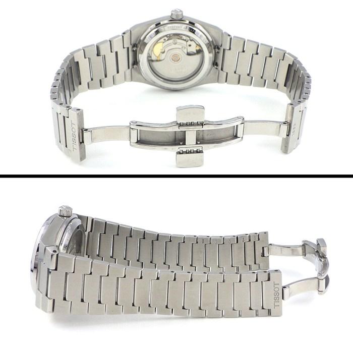 ティソ TISSOT 腕時計 PRX 35mm T137.207.11.091.01 デイト 裏スケ 夜光針 ライトグリーン文字盤 SS 自動巻きの画像