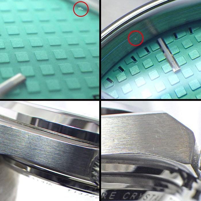 ティソ TISSOT 腕時計 PRX 35mm T137.207.11.091.01 デイト 裏スケ 夜光針 ライトグリーン文字盤 SS 自動巻きの画像