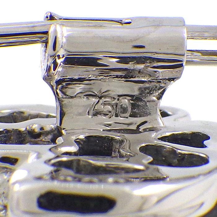 ブローチ ラビット ウサギモチーフ パヴェ ダイヤモンド 計0.65ct オニキス サファイア 計0.02ct K18WGの画像