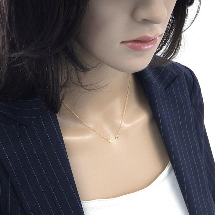 ティファニー Tiffany & Co. ネックレス Tスマイル ミニマイクロ 62617721 K18PGの画像