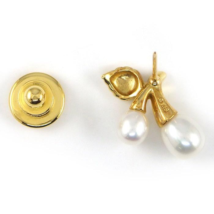 MIKIMOTO（ミキモト） ピンブローチ チェリーモチーフ 2ポイント