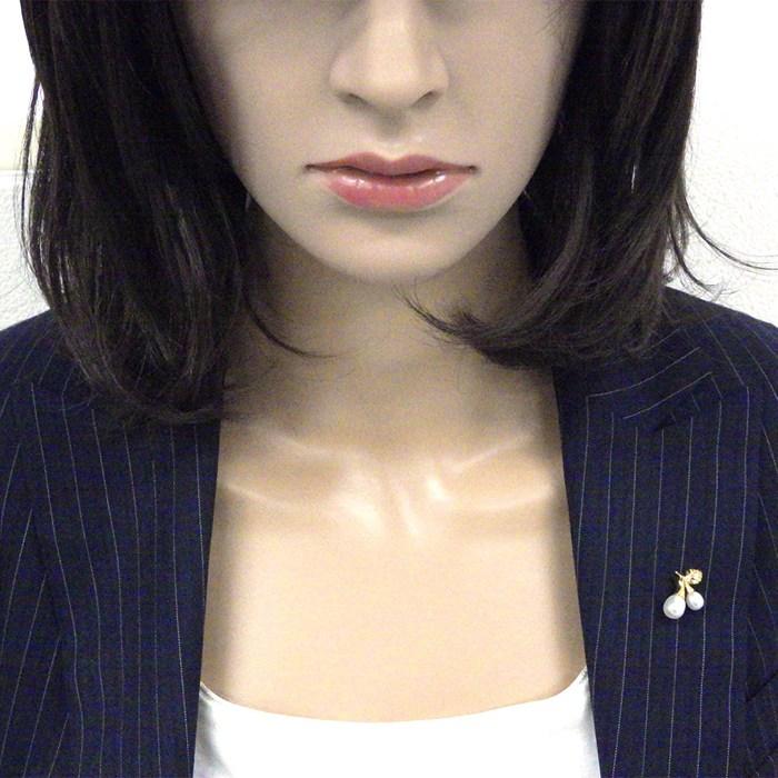 MIKIMOTO（ミキモト） ピンブローチ チェリーモチーフ 2ポイント