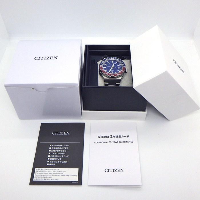 シチズン CITIZEN 腕時計 シリーズエイト Series8 NB6030-59L/9054-0065X02 GMT デイト 裏スケ 回転ベゼルの画像