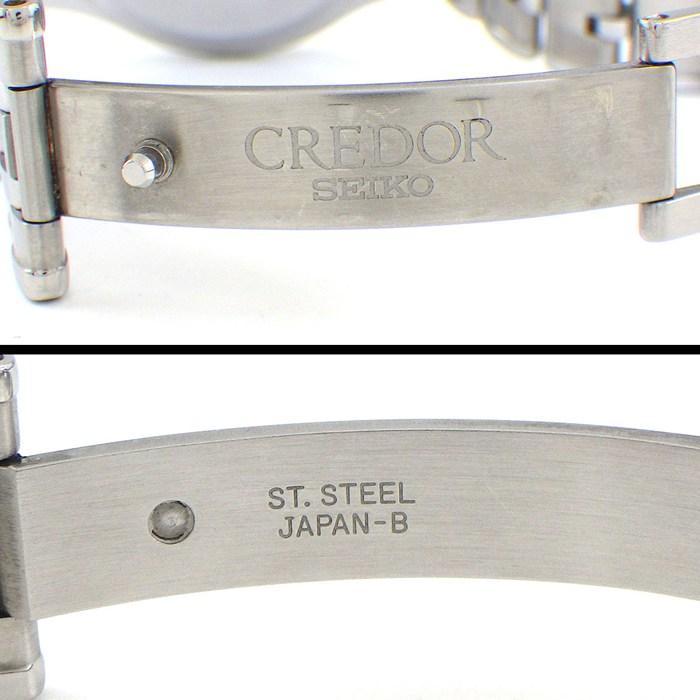 クレドール CREDOR 腕時計 8J86-7A00 ホワイト ギョーシェ文字盤 デイト K18YG SS クオーツアナログの画像