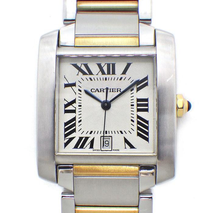 Cartier(カルティエ) 腕時計 タンクフランセーズLM W51005Q4 メンズ SS×K18YG アイボリー Cartier（カルティエ） 腕時計 タンク フランセーズ LM W51005Q4