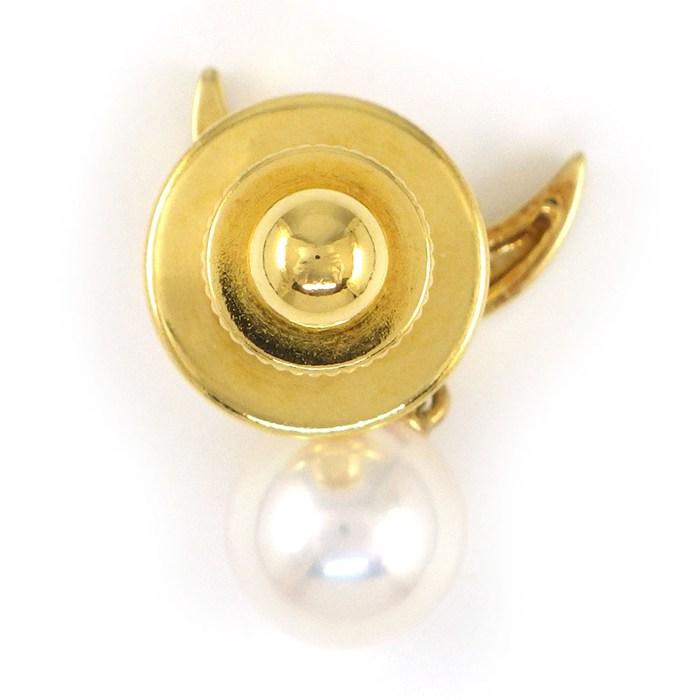 ミキモト MIKIMOTO ピンブローチ ムーン 月モチーフ パール 6.9mm珠