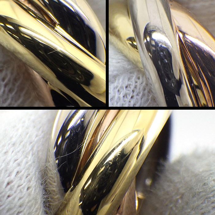 Cartier（カルティエ） ピアス トリニティ フープ スリーカラー K18PG