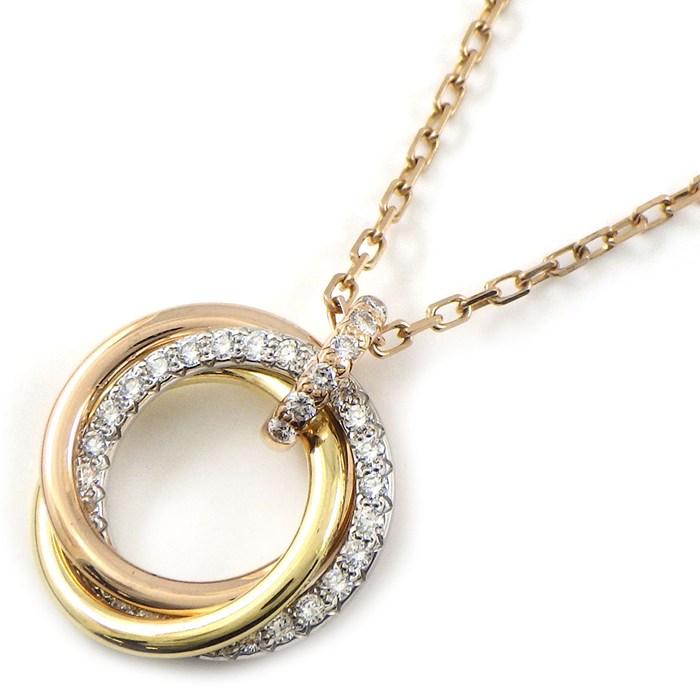 Cartier（カルティエ） ネックレス トリニティ SM セミパヴェ スリー