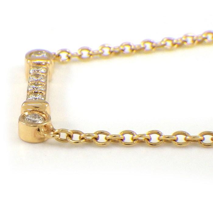 ティファニー Tiffany & Co. ネックレス フルールドリス キー バー 38051474 ダイヤモンド 計0.04ct K18PGの画像