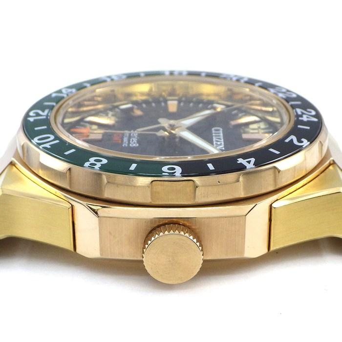 シチズン CITIZEN 腕時計 シリーズ8 NB6033-51E/9054-0065X06 デイト 裏スケ GMT 回転ベゼル 夜光針 ギョーシェの画像